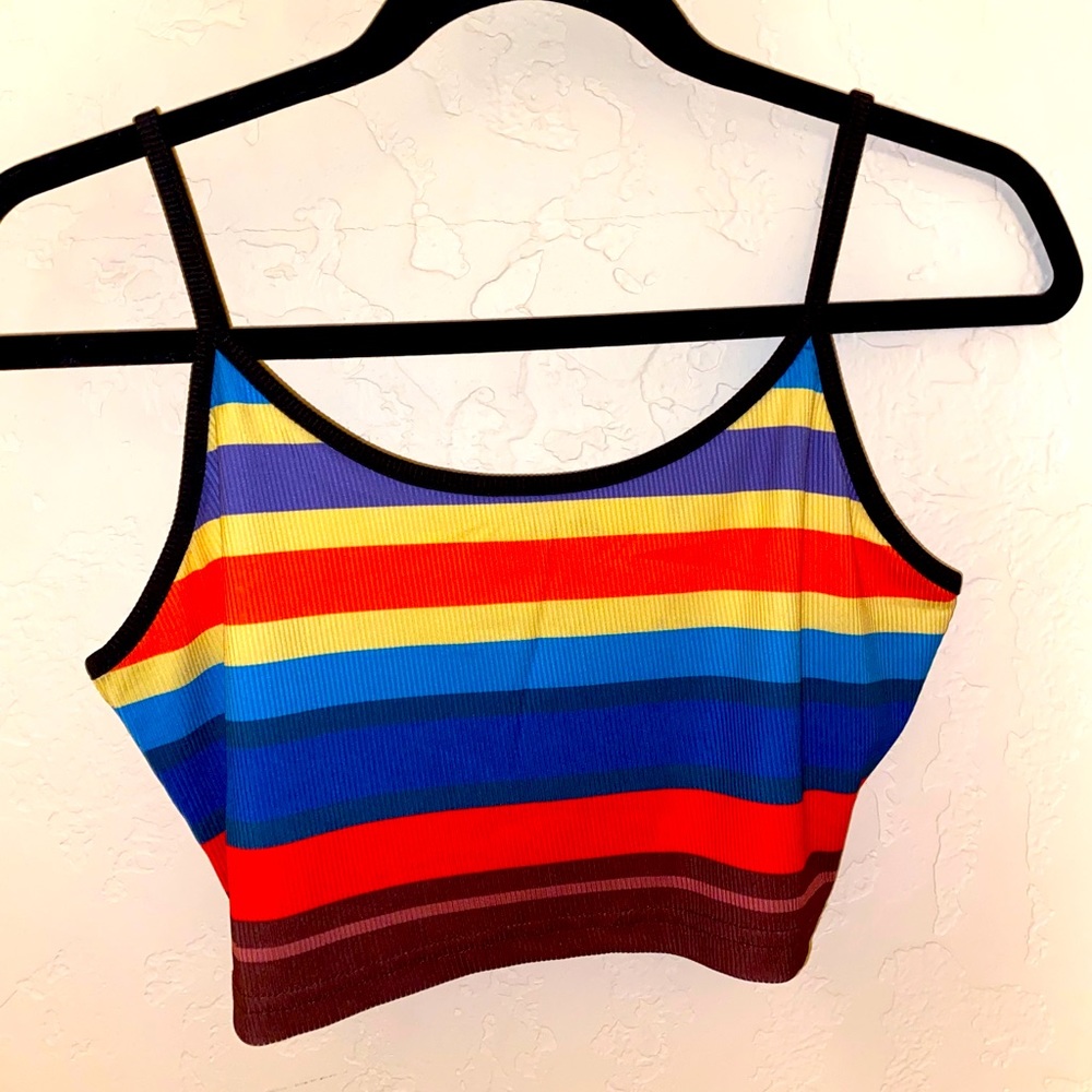 Colorfully Striped and Cropped Cami